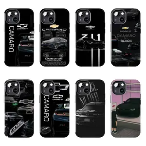 Vertical Camaro Text Black ZL1 Rear Taillight Phone Case Suitable for iPhone 17-11 Pro Max/Plus and  Samsung Galaxy S23-25