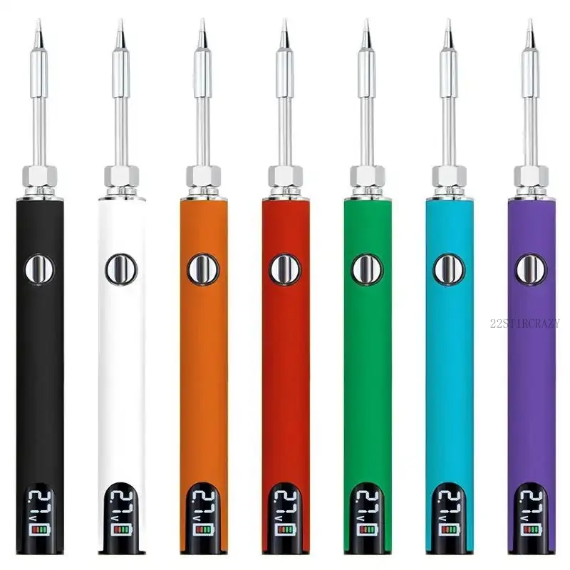 8W Rechargeable Cordless Soldering Iron with Cordless Grip, Mini Hot Wire Soldering Pen for Electronic Repair Work & Craft Projects22STIRCRAZY