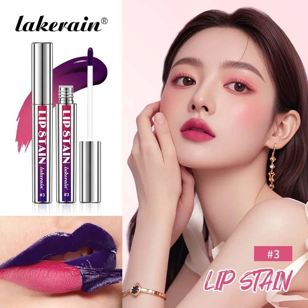 1Pc lakerain Peel Off Lip Stain Lipstick Matte Long Lasting Transfer Proof Waterproof Non Fade 2.5ml For Daily Date Party Travel Makeup Beginners Lip Lovers Cosmetic