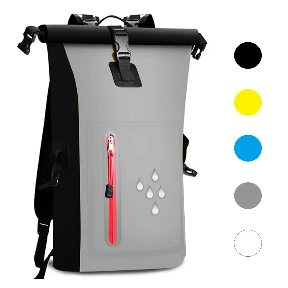 Waterproof PVC Outdoor Backpack - Convertible Strap, 3-Way Carry, Large-Capacity Multi-Use Pack for Men & Women, Ideal for Work/Travel/Outdoor Activities