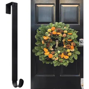 Wreath Hanger Adjustable Door Hanger Wreath Hanger for Front Door 15 to 24inch,Wreath Hook, Hold Up 20lb (Black,1 Pack)fidget toys