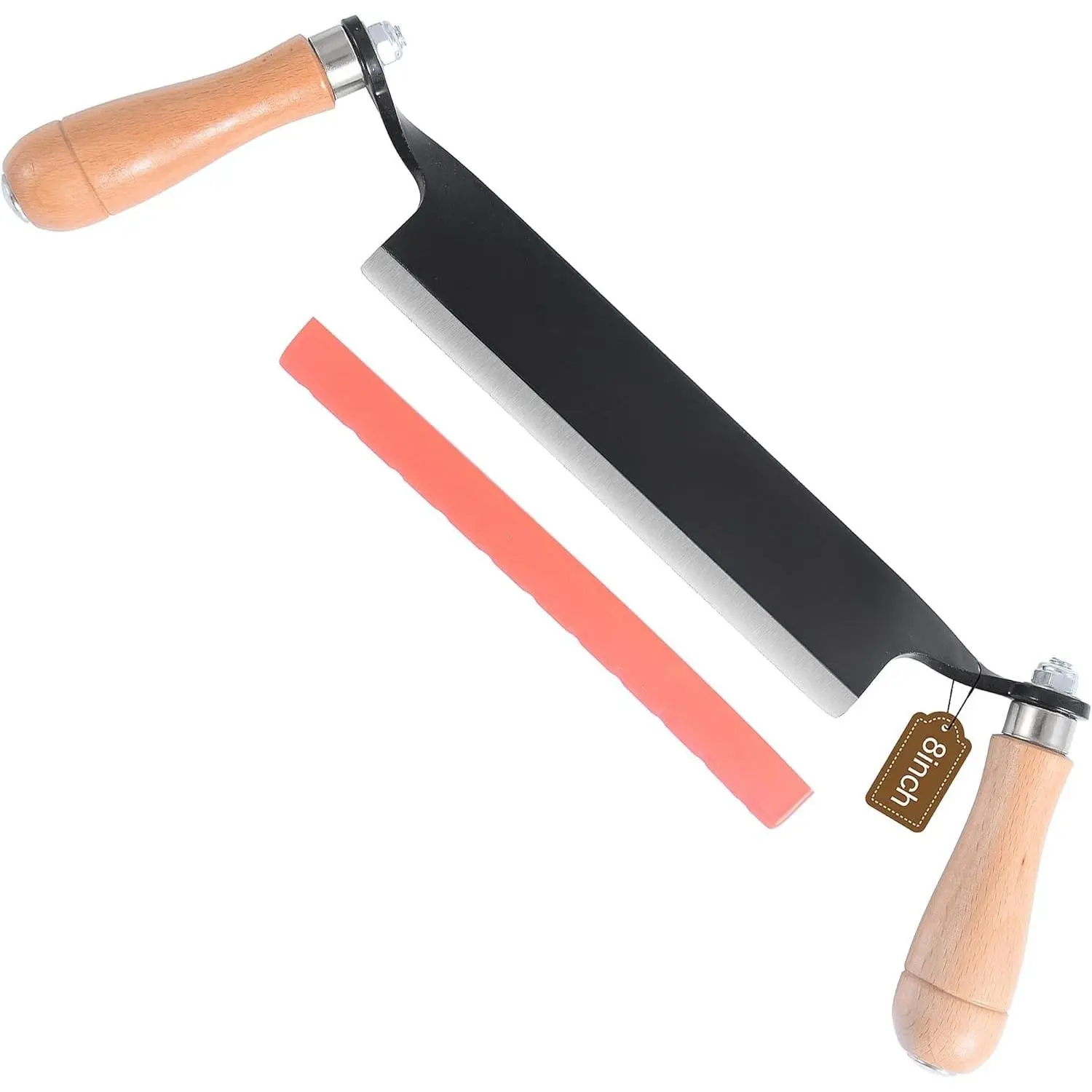 8 Inch Draw Knife for Woodworking - Multi-Purpose Debarking Tool, Spoke Shave & Wood Shaving Tool, Durable & Efficient for Carving, Shaping, Log Stripping (Straight 8 in)