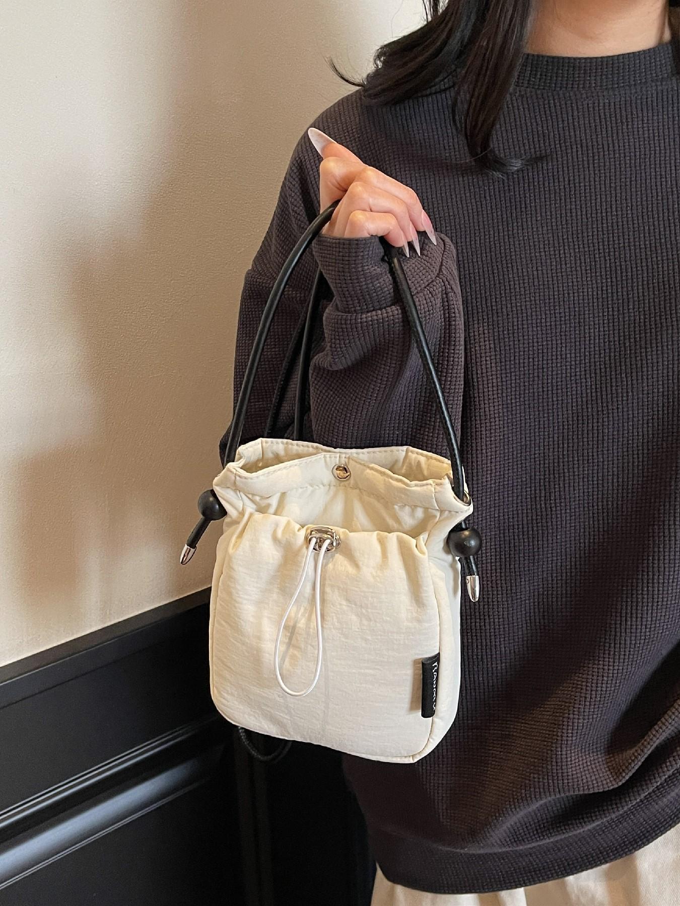 Lightweight Casual Nylon Phone Bag, Mini Backpack for Outdoors, Plain Design, All-Season Fashion Accessory, Versatile and Stylish