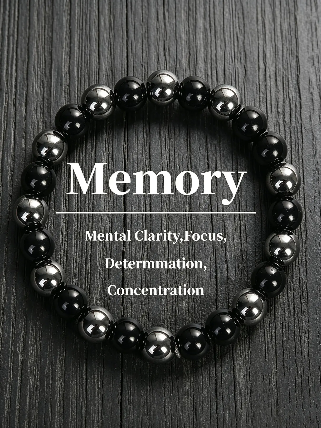 Protective Tourmaline and Hematite Bracelet, Grounding Energy Shield, 8mm Unisex Crystal Beads, Daily Wear Gift