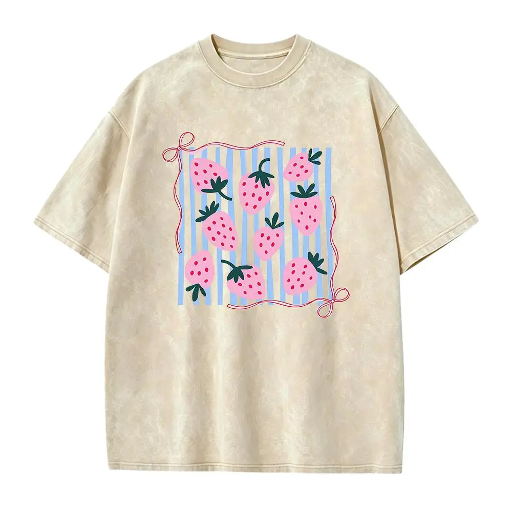 Strawberry  Bow Shirt, Girly Cottagecore Tee, Soft Girl Summer Tshirt