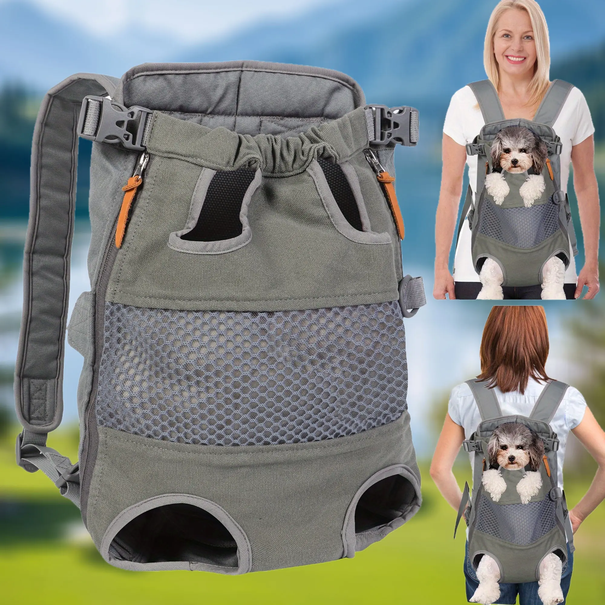 Dog Carrier Backpack - Legs Out Front-Facing Pet Carrier Backpack for Small Medium Large Dogs, Airli
