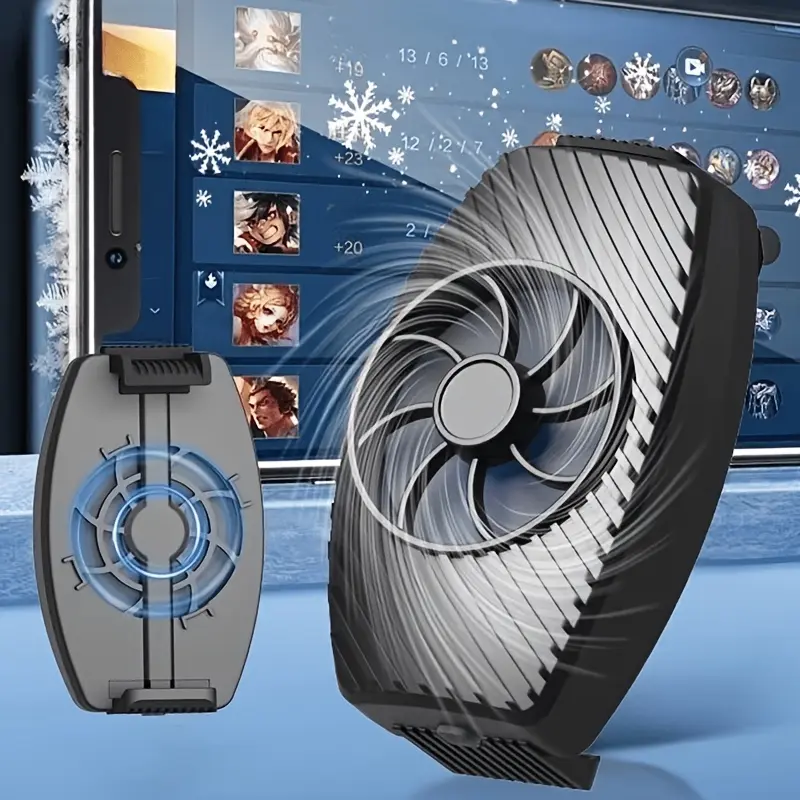 USB Mobile Phone Cooling Fan - USB-A, Plastic, No Battery Needed, Portable, Universal for iPhone & Android Smartphones, Ideal for Live Streaming