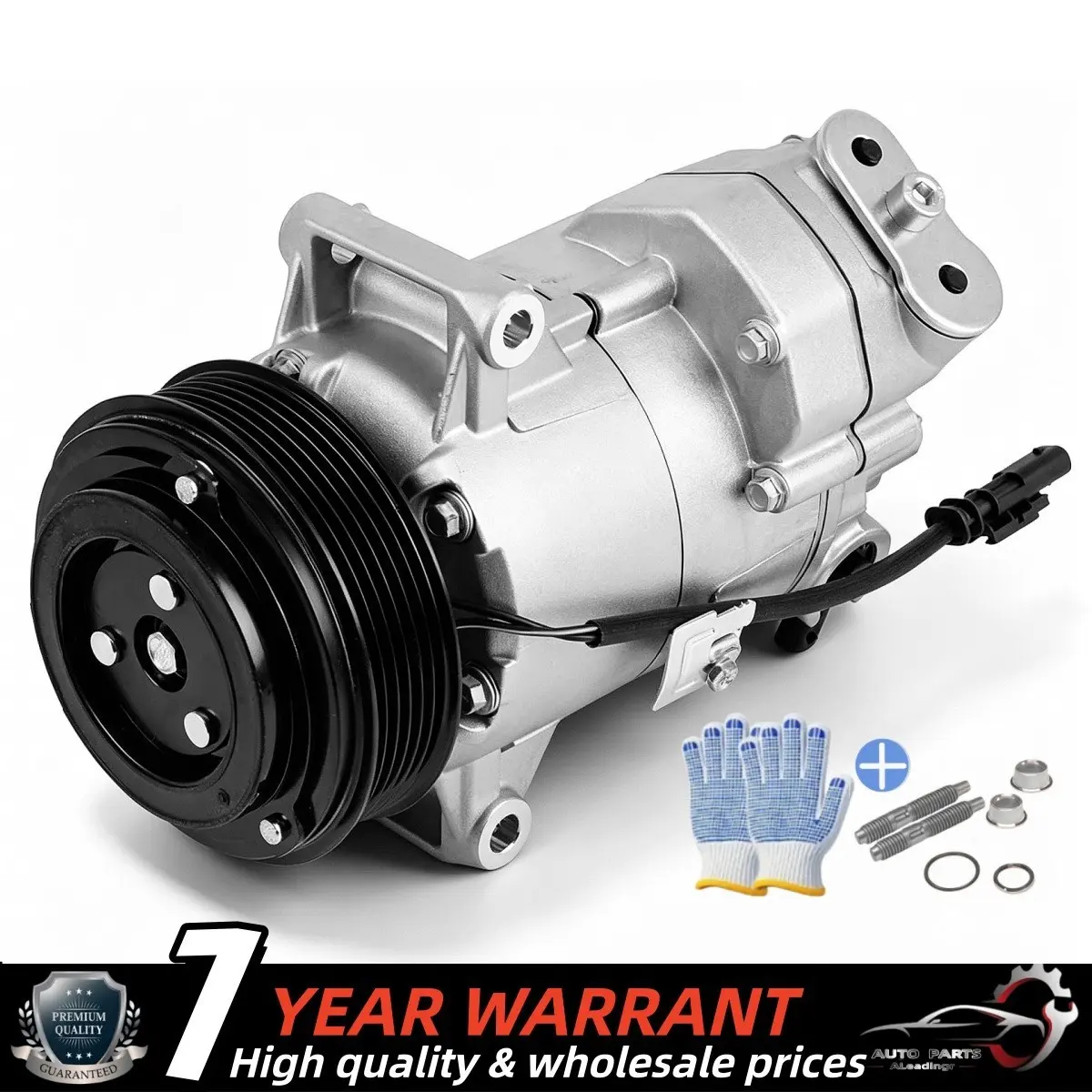 A/C Compressor with Clutch - Aluminum Body Auto Cooling System Replacement Part (1 Piece, Multiple OE Numbers, SE36F) for Chevrolet Cruze 1.8L, 2.0L (2012-2015) Climate Control