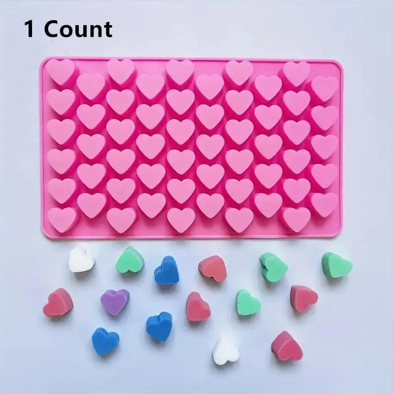 Heart Shaped Silicone Mold for Wax Melting, Includes Dropper, Perfect for Chocolate Soap Jelly DIY Crafts, Non-Toxic Baking Tool