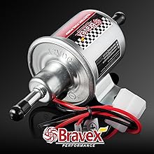 Fuel Pump - Inline fuel pump Low Pressure HEP-02A (2.5-4 PSI), 12V Fuel pump Fuel Pump 12v for Carburetor Lawn Mower Transfer Pump