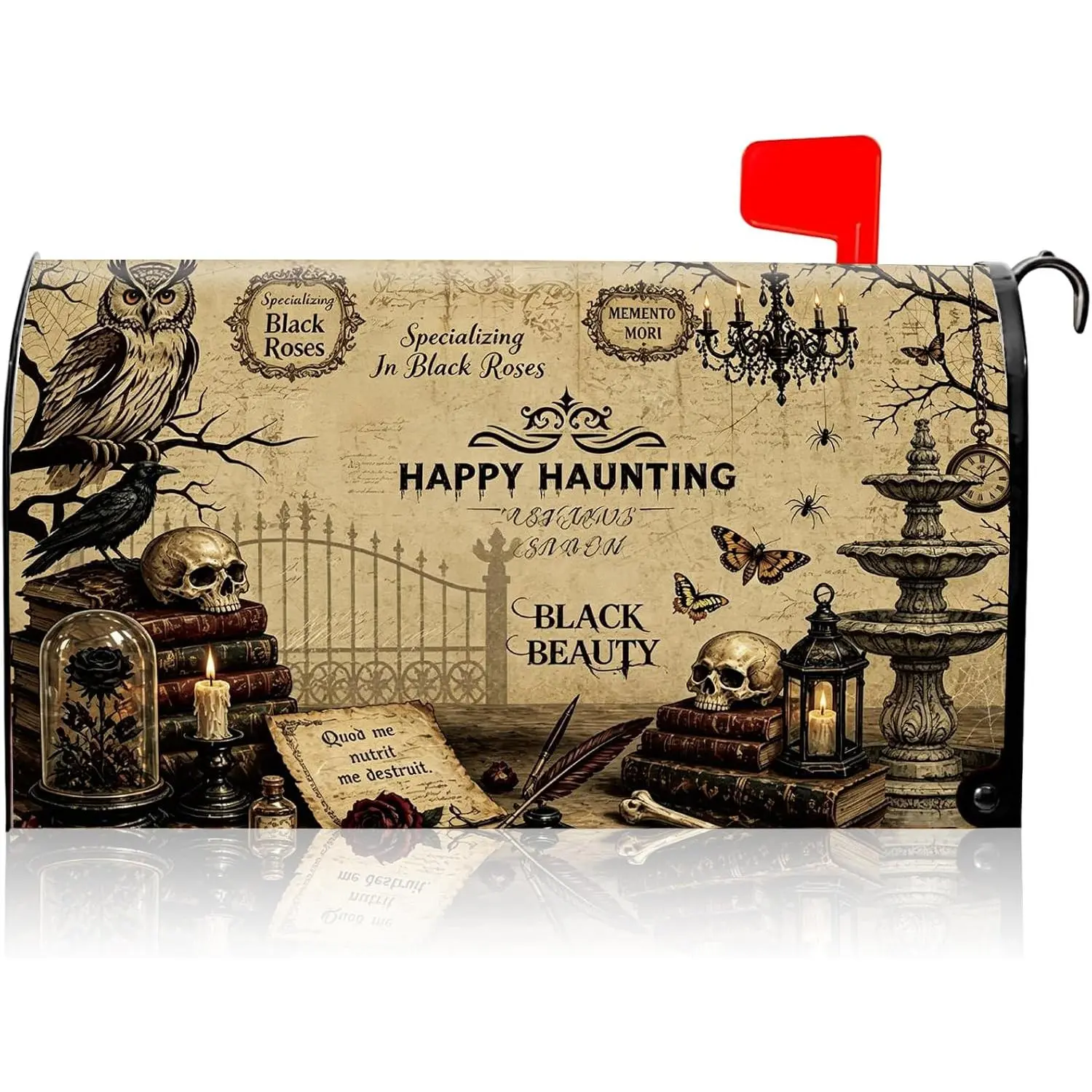 Halloween Mailbox Covers , Dark Gothic Mail Box Cover | 21X18 Inch, Standard Size, Halloween  Letter Box Covers, Holiday Outdoor Garden Yard  Decorations