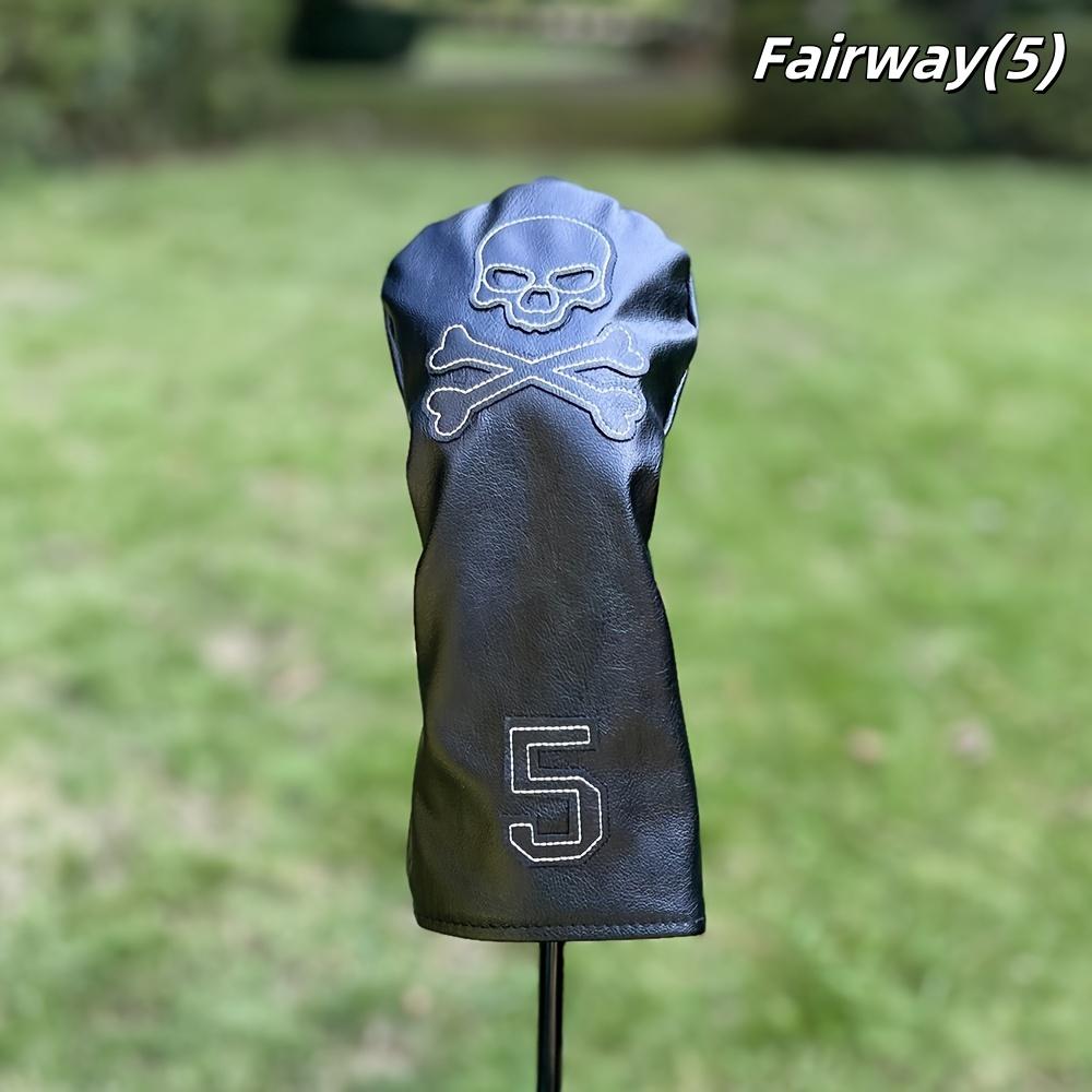 Fashionable Skull Pattern Golf Club Headcover, Golf Club Headcover for No. 1 No. 3 No. 5 No. H Club, Golf Accessories for Men & Women