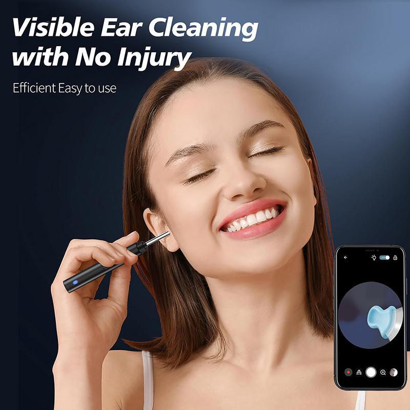 Portable Ear Wax Removal Tool, 1 Set Ear Wax Removal Kit with Camera & Accessories, Waterproof Endoscope Ear Cleaning Tool for Phone & Tablet