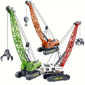 New Simulation Inertia Big Size Crane, Stone Grabbing and Wooden Crane, Engineering Vehicle Model, Children's Toy Car, Boy's Birthday Gift