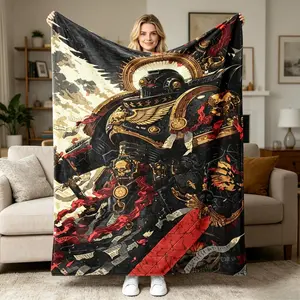 Warhammer 40K Dark Angels Space Marine Throw Blanket | Children's and Adult Blankets Dark Imperium Art Soft Fleece | Couch & Bed Decor for Gaming Room & Sci-Fi Enthusiasts | Perfect Gifts for Fans