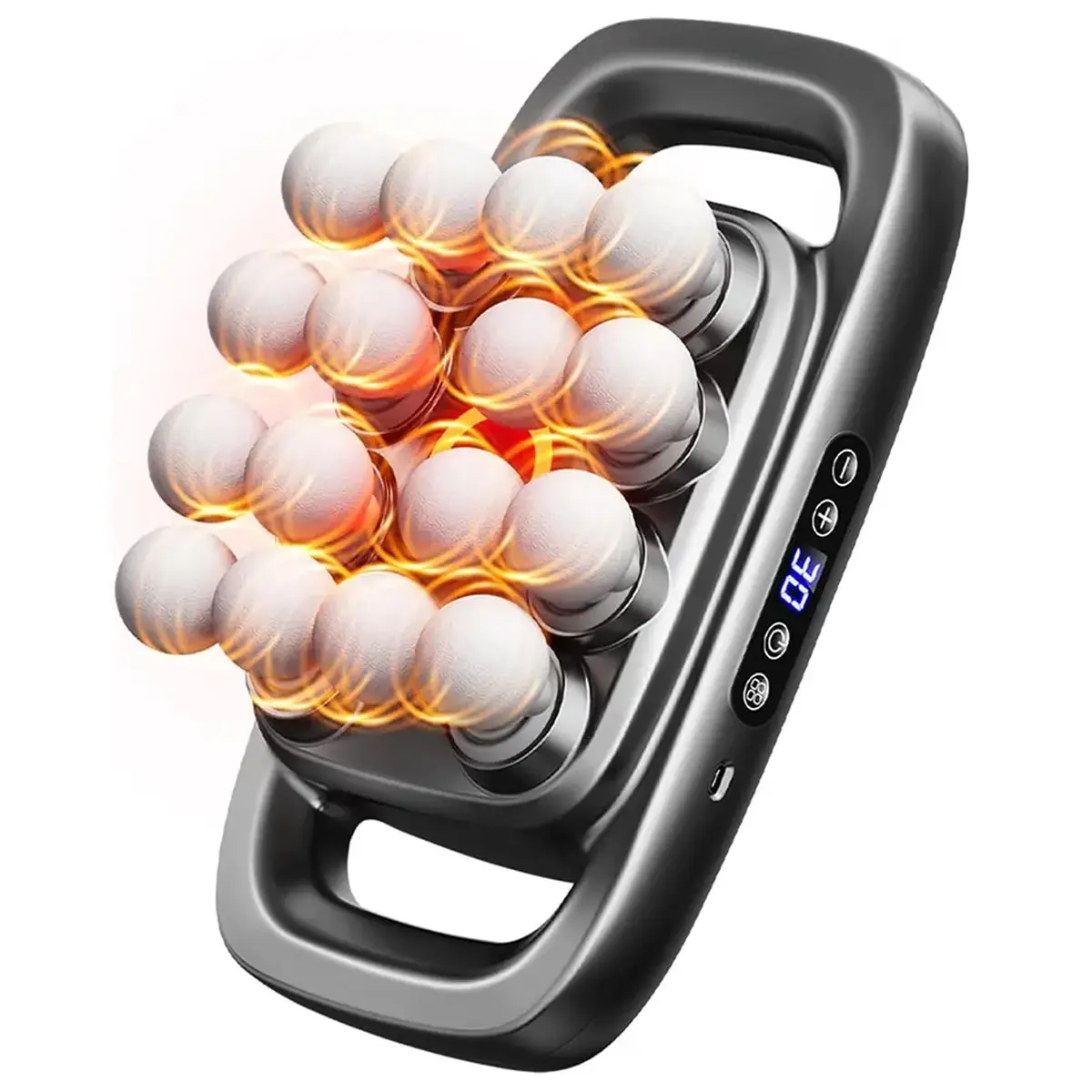 16-Head Deep Tissue Percussion Massage Gun - 30 Levels, 3 Modes, Red Light Therapy, Adjustable Design for Back Pain Relief, Quiet Daily Use, Gift Option shoulder legs