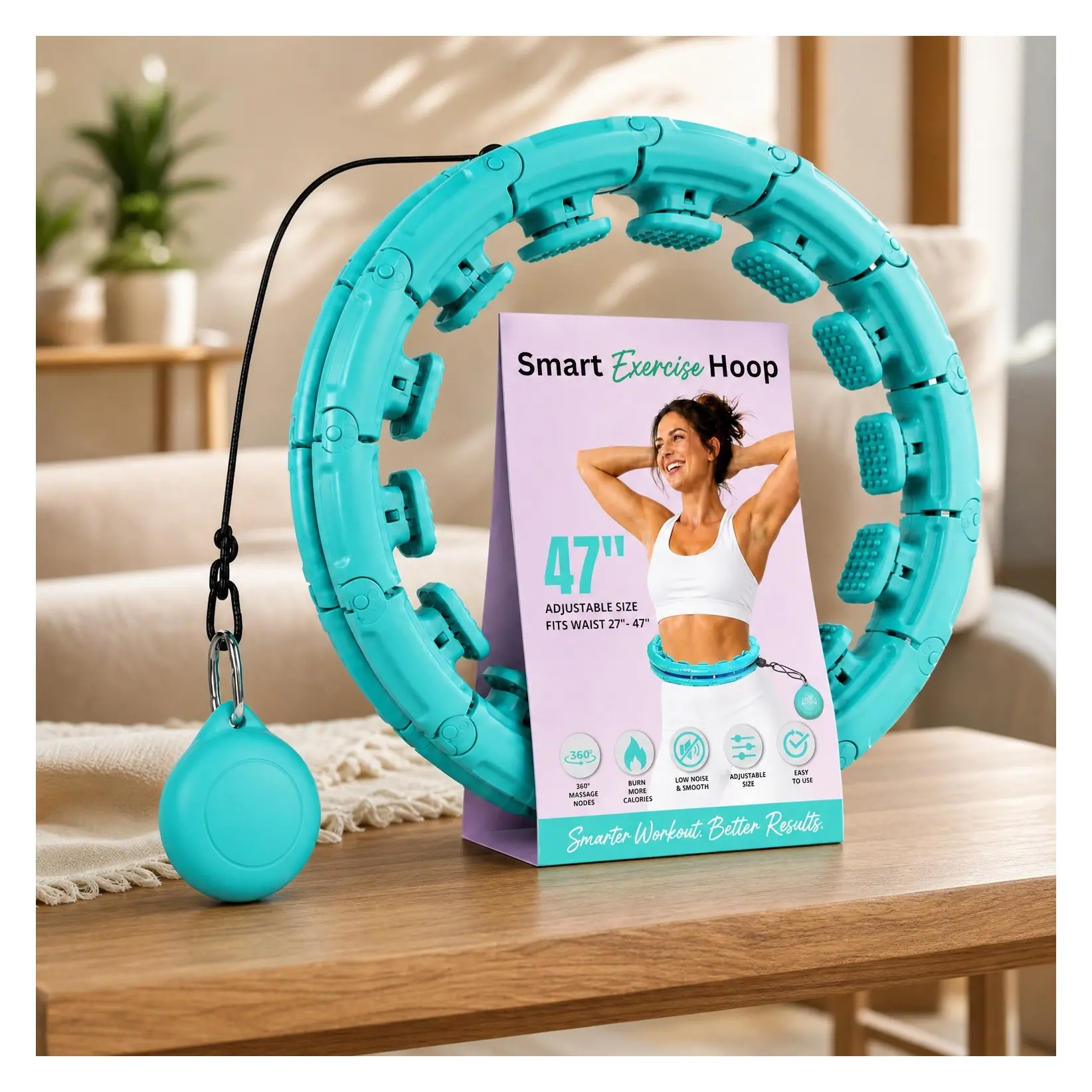 Form Infinity Weighted Hula Hoop for Adults Weight Loss, Smart Exercise Hula Hoop for Women Abs WorkoutGift
