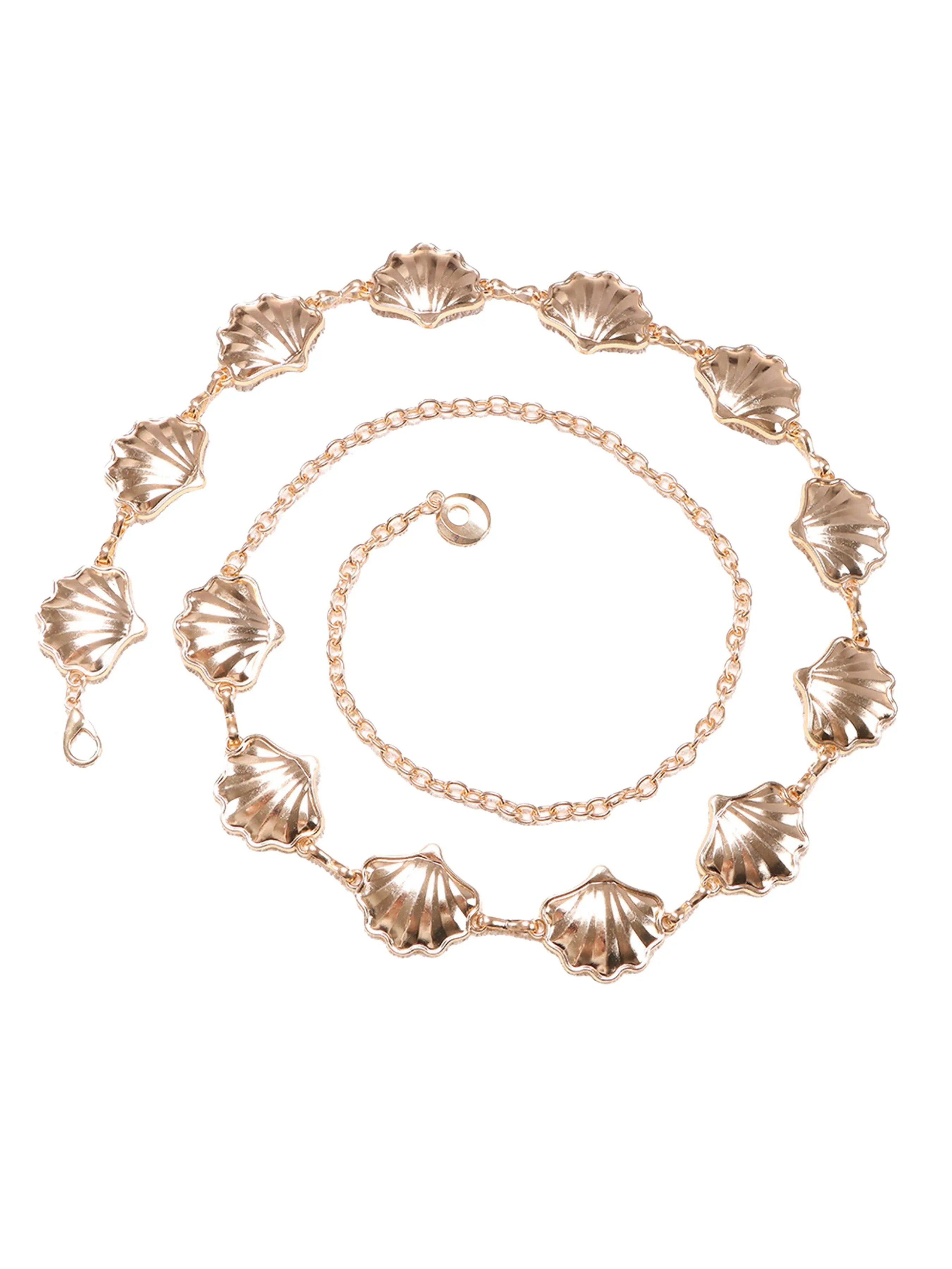 Women's Shell Conch Waist Chain, Adjustable Metal Shell Body Belt, Bohemian Beach Summer Dress Decorative Waist Chain