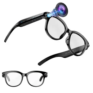 AI Smart Glasses with 800W Pixel Camera, 1080P Video Recording,3 Lenses (Transparent + Black +Purple ) ,290Mah Battery ,40g Weight ,Hands-free BT Calling,AI Translation ,AI Sunglasses