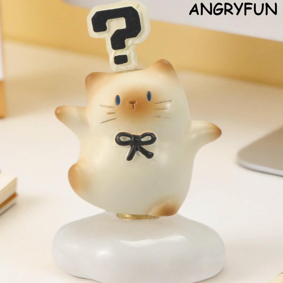 ANGRYFUN Cat PAI Rotating Blind Box Figure – Cute Siamese Cat Collectible Desk Figurine, Spinning Display Toy Gift for Girls and Collectors