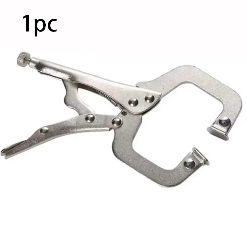 1pc Locking Pliers C-Clamps, Secure Clamp, Quick-Release Self-Locking Adjustable Jaw Width Heavy Duty Carbon Steel Ideal for Woodworking, Welding, and Repair Clamps Durable Construction with Comfortable Handle Hardware