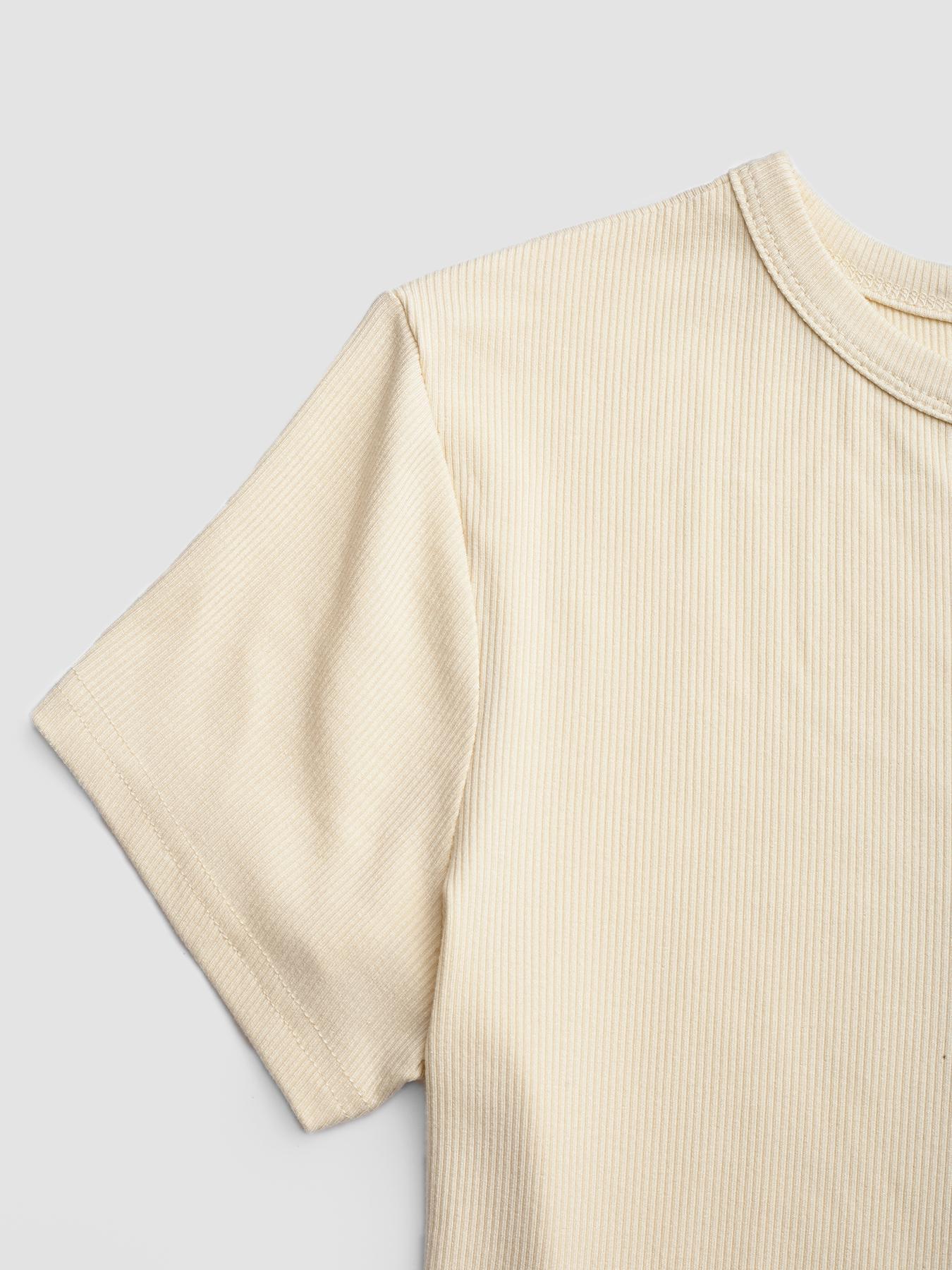 【Plus Size】 Solid Color Button Tee, Casual Short Sleeve Round Neck T-shirt for Daily Wear, Women Plus Clothing for Summer, Casual Fashionable Top, Top