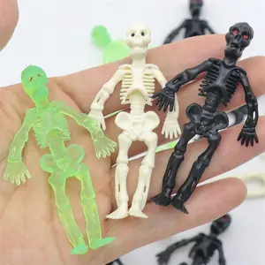 2026 hot item10pcs/Set Halloween Gift Luminous Funny Skeleton Human Model Skull Full Body Mini Figure Toys For Children Aldult Party Ornament