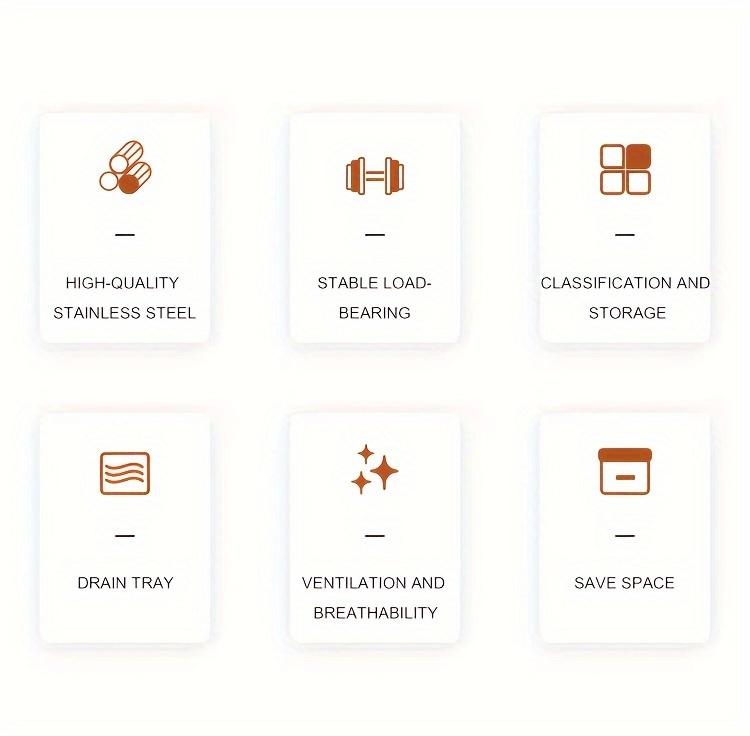 Stainless Steel Knife Organizer, a White Multifunctional Countertop Kitchen Storage Rack for Storing Knives, Cutting Boards, And Cutlery, Featuring a Draining Tray, Designed to Be Durable And Space-Saving