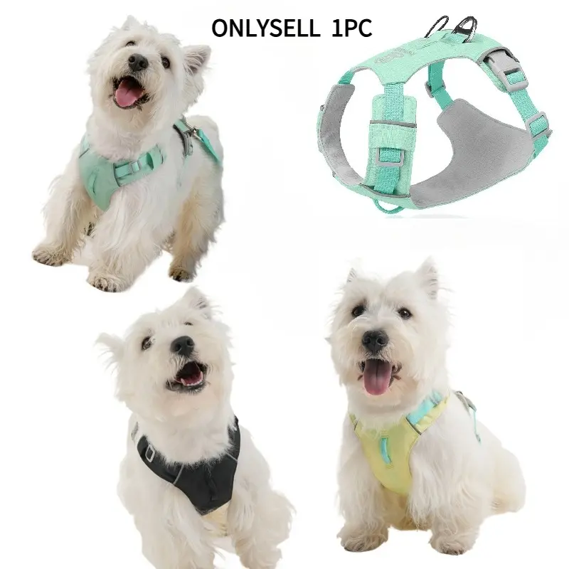 Lightweight Breathable Dog Harness | Quick-Dry No-Chafe Vest for Active Dogs | No-Pull Pet Harness with Reflective Logo for Running Walking