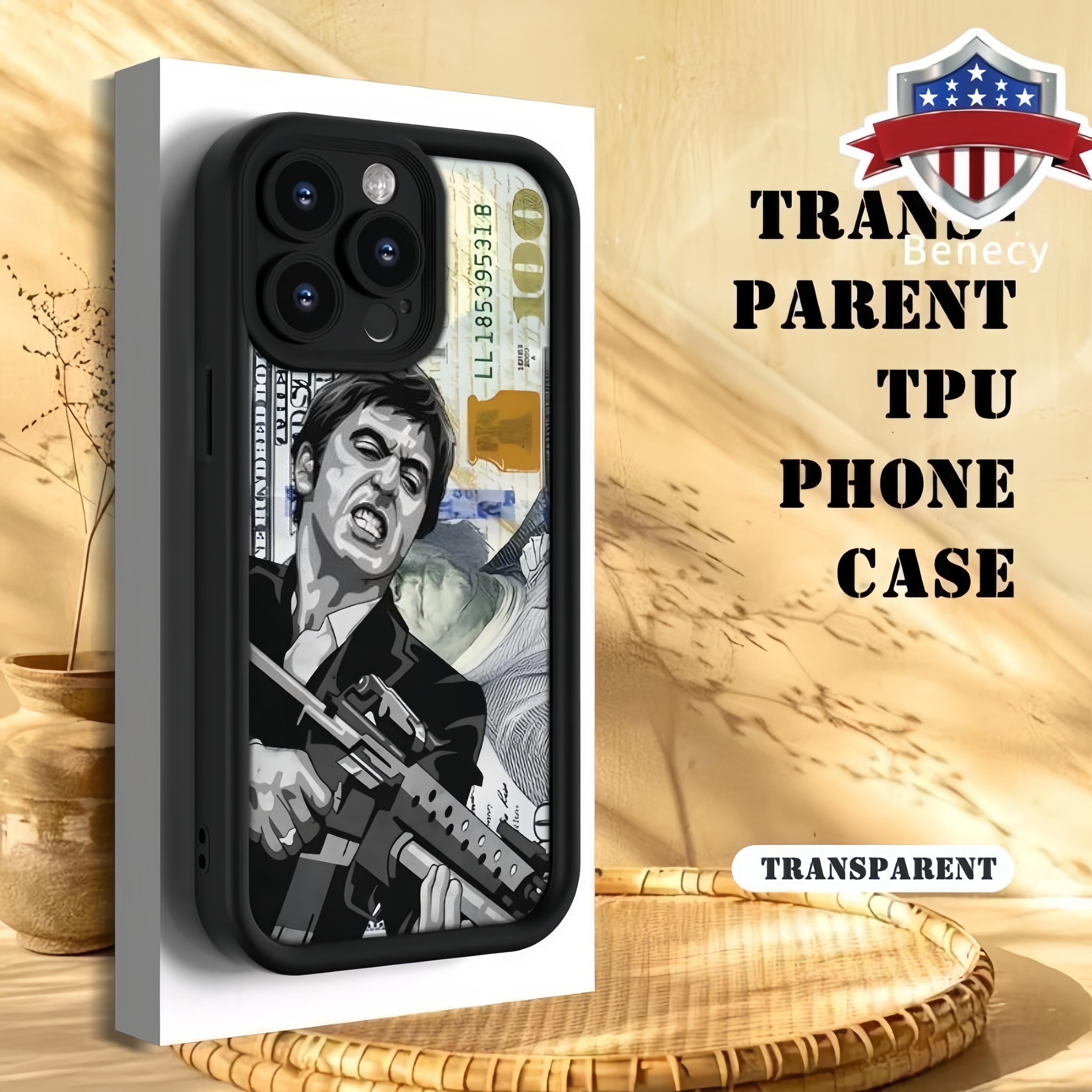 Creative Scar Face Painted Pattern Case for iPhone 17 16 15 14 Pro Max 13 12 11 Air XR XS E Plus Shockproof Drop Protection Rugged Durable Silicone Cover