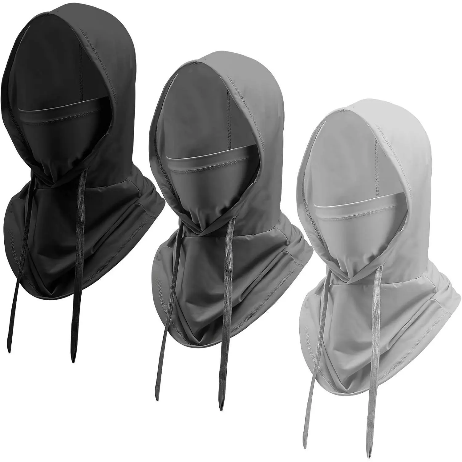 3-Pack Men's Cooling Balaclava Ski Mask - Breathable Full Head Cover, Sun UV Protection Hood for Motorcycle, Cycling Automotive Protective Gear