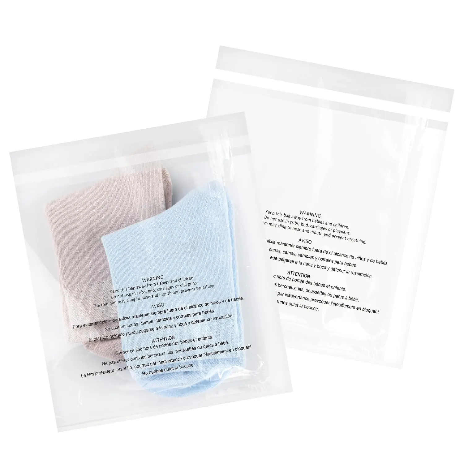 - 100 count - 6" x 9", Clear Poly Bags with Suffocation  Self Seal 1.6 Mil for A7 A8 A9 Cards & Envelopes, Bakery, Cookies, Candies-Permanent Glue