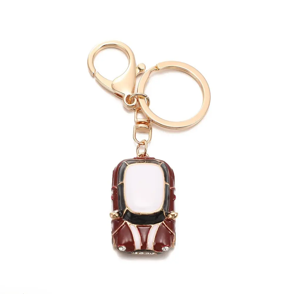 Hot Mini Rhinestone Racing Car Metal Keychain - Anti-Rust Shiny Alloy Bag Charm, Decorative Accessory for Handbag, Backpack, Car Rearview Mirror, Key