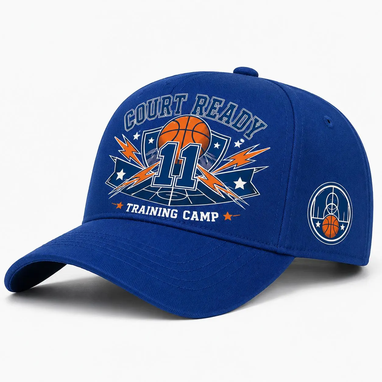 Men's Basketball Graphic Baseball Cap, Court Ready Training Camp Hat, Blue Sports Fan Cap, Number 11 Sports Hat, Curved Brim Casual Snapback Style, Youth Adult Athletic Streetwear Cap, Basketball Coach Player Gift for Men Women Teens Daily Wear