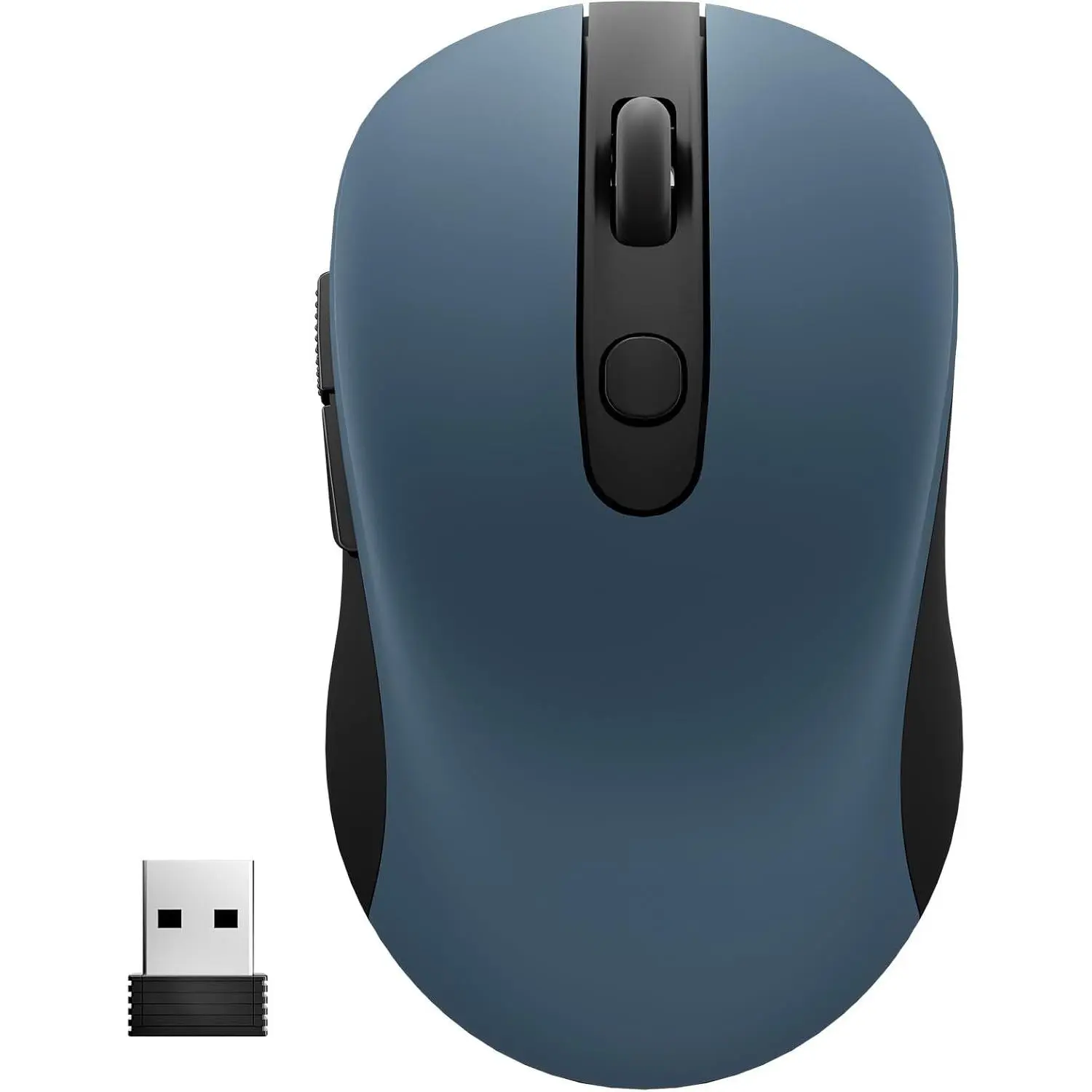 USB   for Laptop PC , 2.4GHz Cordless  with 6 Buttons, 5-Level Adjustable 4000 DPI,  Portable Optical  Mice, 24-Month  Life-Dark Green