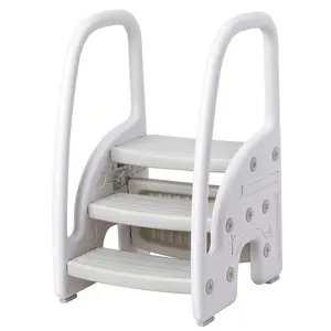 Adjustable 3-Step Stool for Toddlers, Safety Handles, Wide Non-Slip Pedals – Stable Step Ladder for Kids, Potty Training, Kitchen & Bathroom