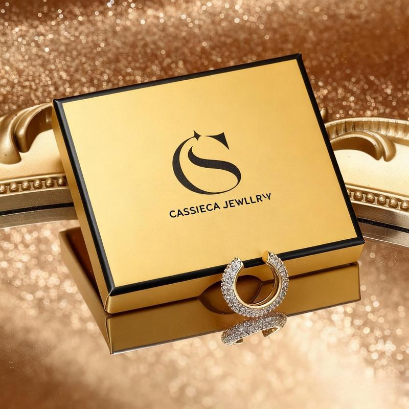 CASSIECA Ear Cuff for Women CZ Fake Helix Cartilage Earrings Fake Piercing Ear Cuff Earrings 14K Gold Clip Ear Cuff Silver Gold Sparkling Round Huggie Earrings Without Ear Piercing CASSIECA Ear Cuff for Women CZ Fake Helix Cartilage Earrings Fake Piercing Ear Cuff Earrings 14K Gold Clip Ear Cuff Silver Gold Sparkling Round Huggie Earrings Without Ear Piercing