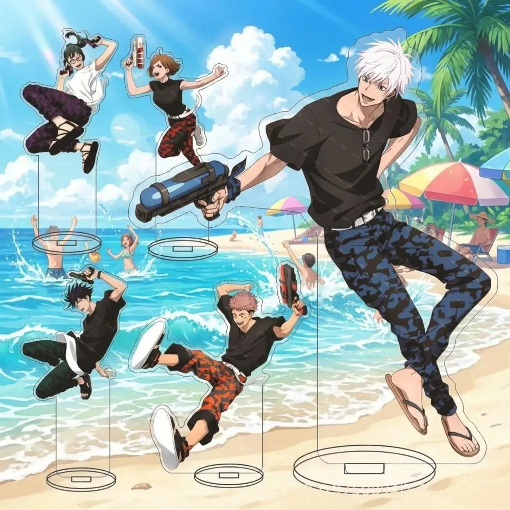 15cm Jujutsu Kaisen Water Gun Style Large Acrylic Stand Yuji Itadori Megumi Fushiguro Satoru Gojo Nobara Kugisaki Anime Figure