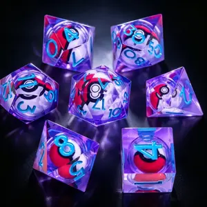 Liquid Core D&d Dice Set, 7 Polyhedral Dice, Tabletop Game Festival D&d Dice Kit, Mtg Dice, Dragon & Dungeon Dice, D&d Dice
