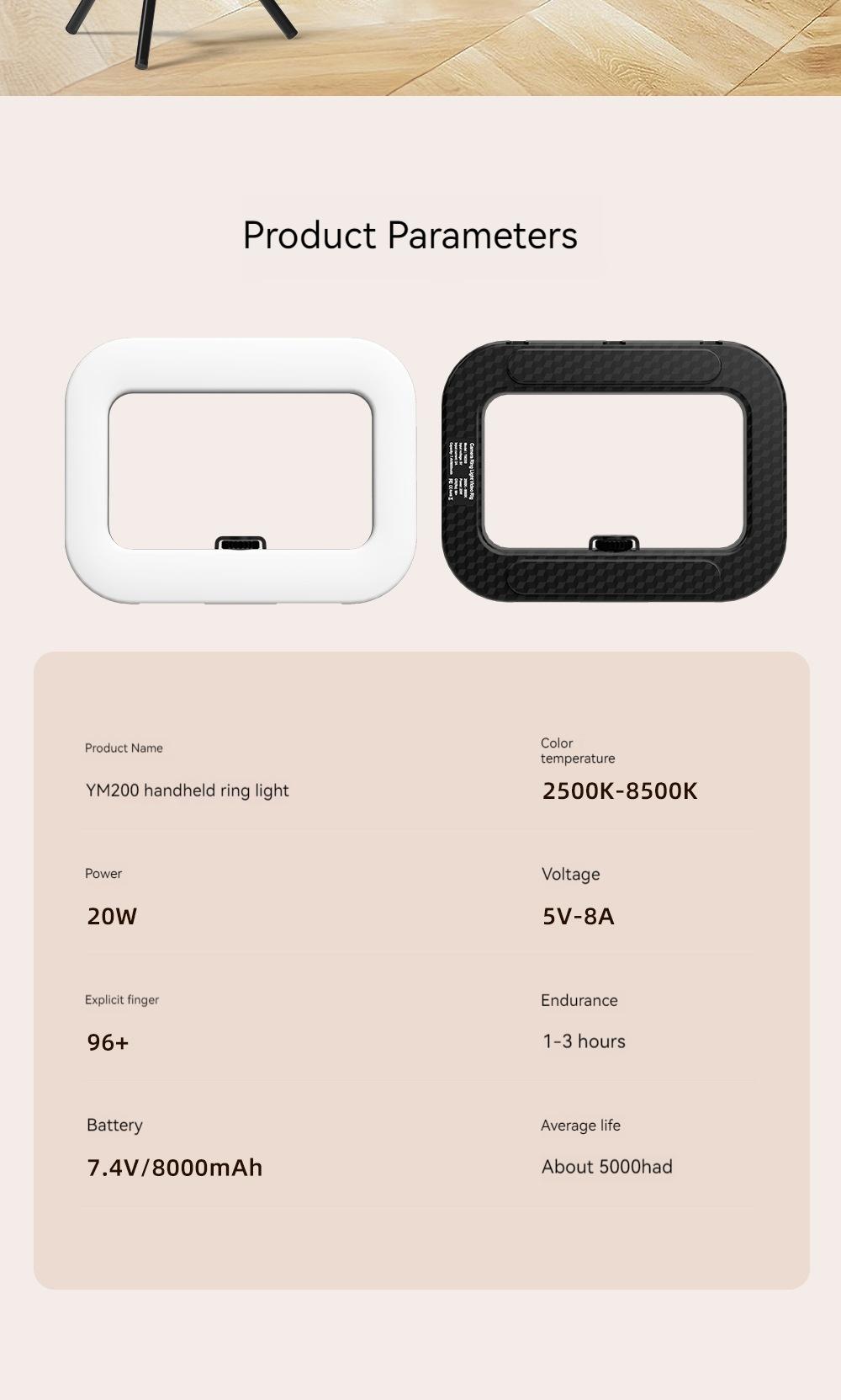 New Handheld LED Rechargeable Fill Light Portable Mobile Phone Live Broadcast Photography Desktop Selfie Light