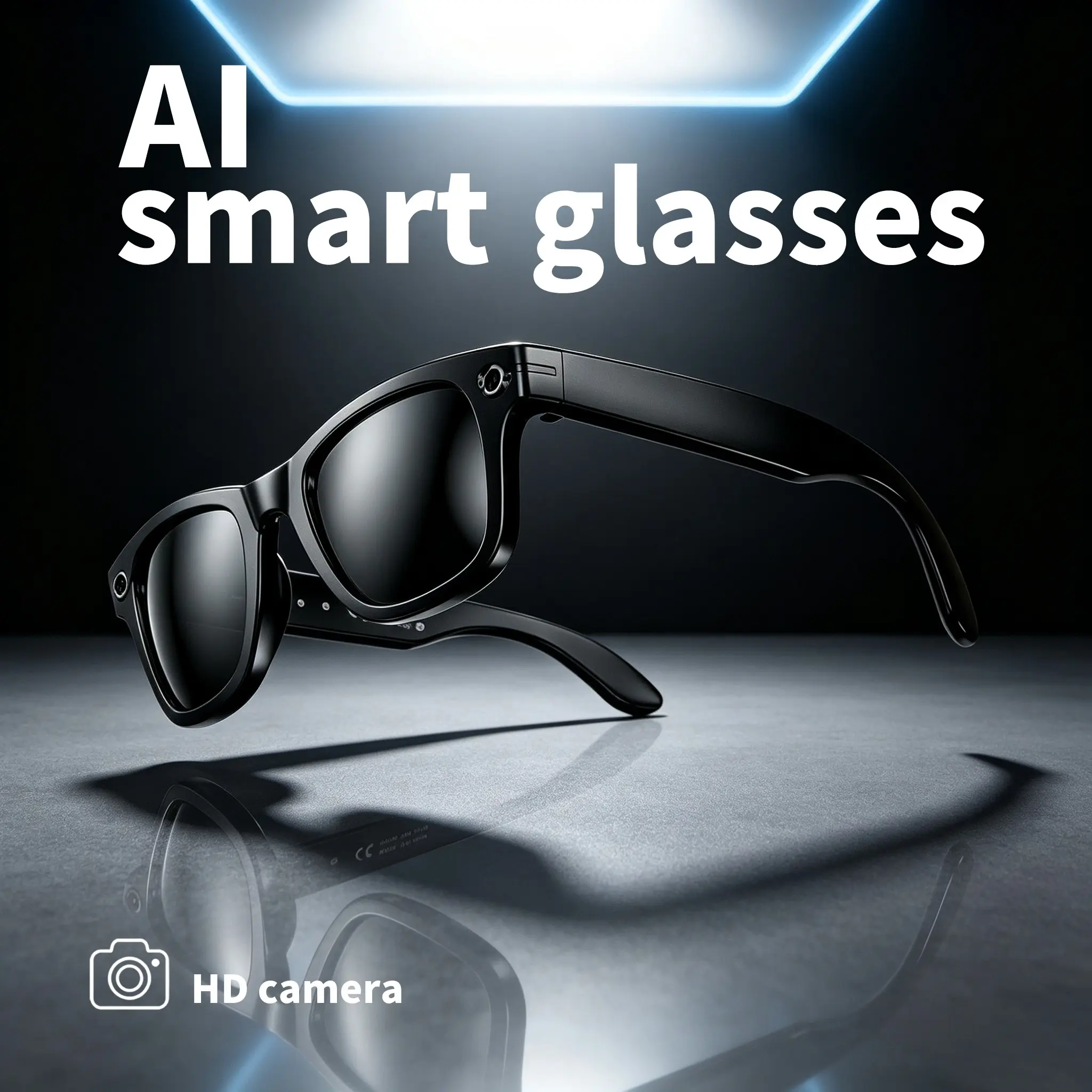 2026 Ai Smart Glasses with HD Camera, Video Recording, Multilingual Translation, Bluetooth-compatible Call, Music Playback, Unisex, Outdoor Daily Use