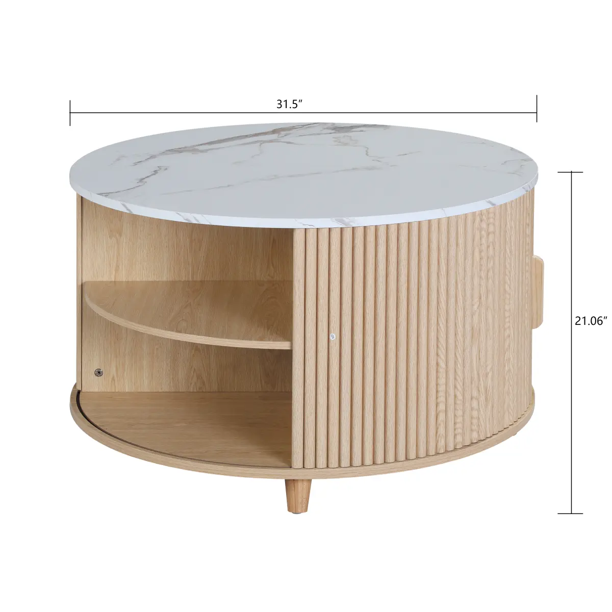 Stylish Round Indoor Coffee Table - Living Room Center Table for Home Use