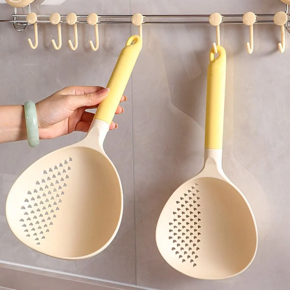 2 In 1 Food Grade Nylon Ladle And Strainer Spoon Heat Resistant Large Kitchen Colander For Noodles Dumplings Hot Pot Home Cooking