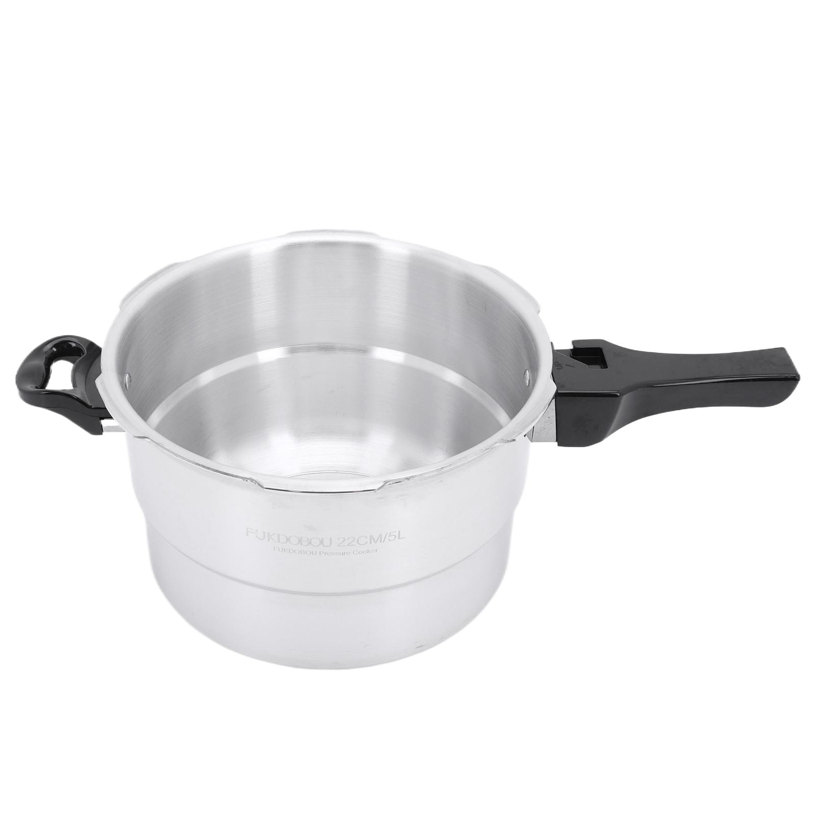 1-Piece Aluminum Alloy Round Pot Pressure Cooker, Multi-Size Cookware with Steaming Plate, Household Stovetop Canner Compatible with Gas & Induction Cookers, Nutrient-Lock Design, Pressure Cookers