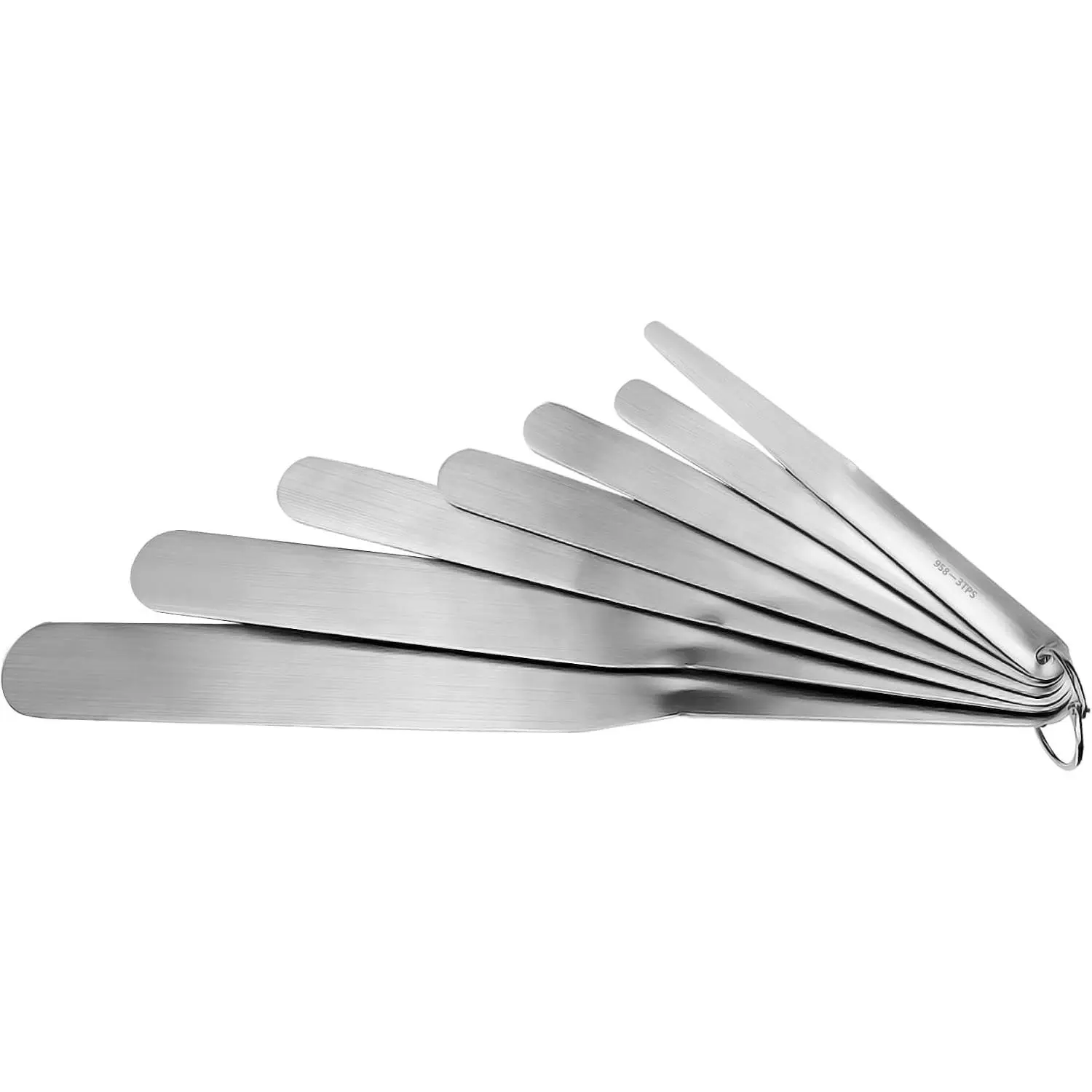 958-G01 Caulking Spatula Set, Multi-Purpose Caulking Tooling 7-Piece, Stainless Steel Circular Fixed Caulking Knife Set, Widths from 3/8” to 1-1/2”, Easy to Handle Spatula Set