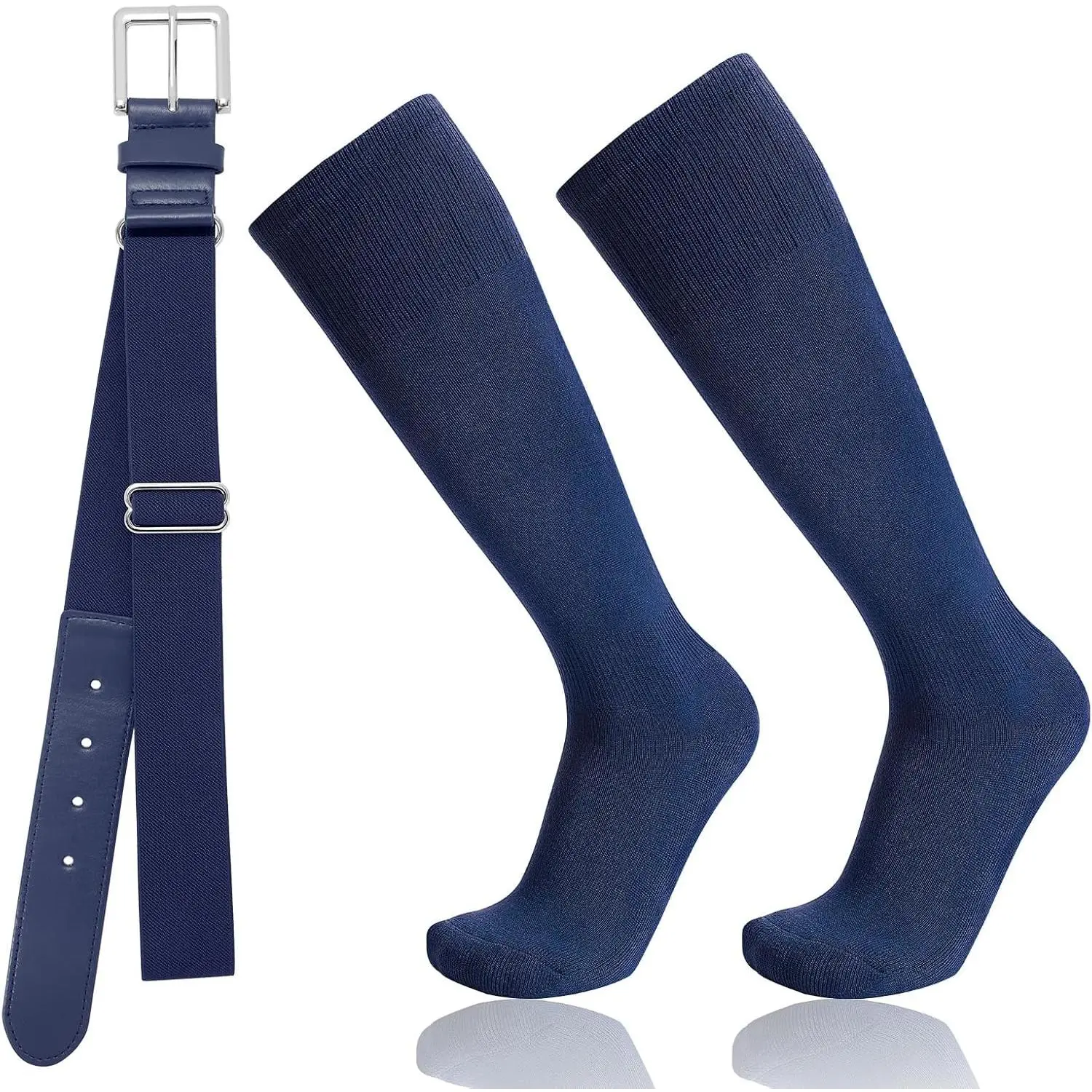 Baseball Socks and Belt Combo for Youth Adult - Softball Socks and Belt for Boys and GirlsGift.