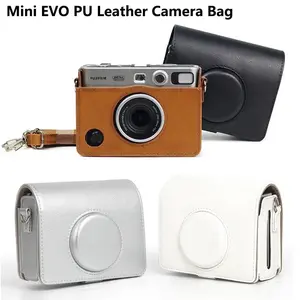 New PVC PU Leather Protection Bag Case Cover For Fujifilm Instax Mini EVO Instant Film Photo Camera with Shoulder Removable Stra