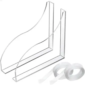 2 Pcs Removable Bathtub Corner Shower Splash Guards Keep Water In Shower Bath