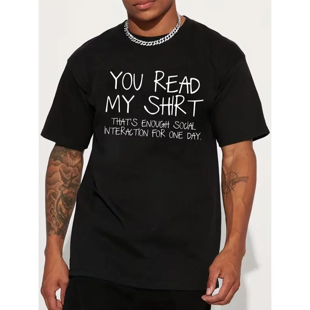 A Short-Sleeve T-Shirt Featuring Social Humor Slogans,American Streetwear Design,Graffiti Letters,Suitable for Both Men And Women,Perfect for Couples in High Street Fashion,unisex summer clothing,summer outfits women,summer outfits men,Relaxed Fit