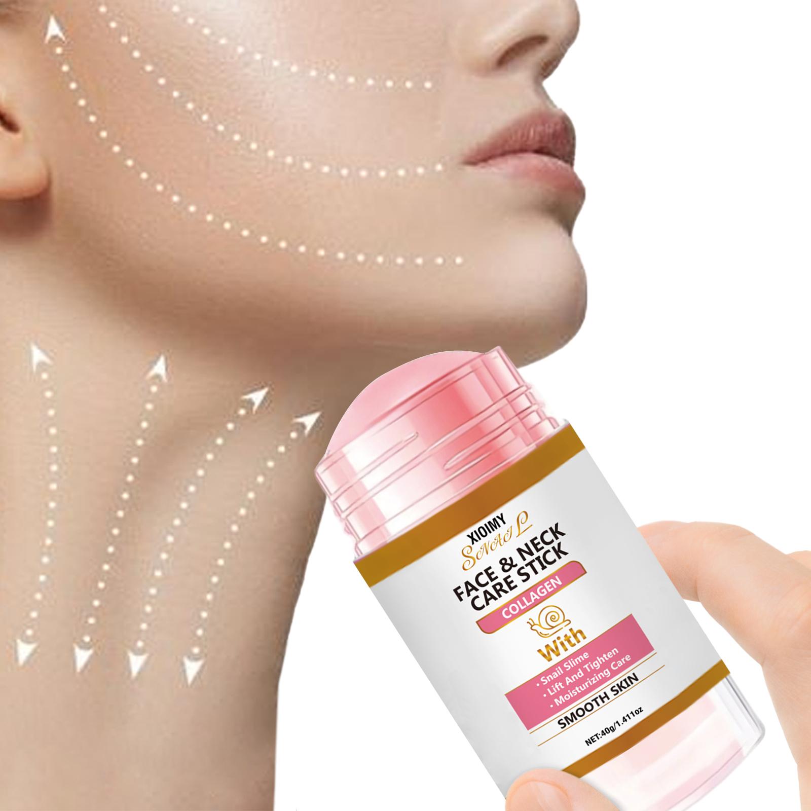 Snail & Collagen Neck & Face Care Stick, Firming Smooth Moisturizing Lifting Cream Moisturizer, Tightening Hydrating Skin, Skincare Treatment Moisture